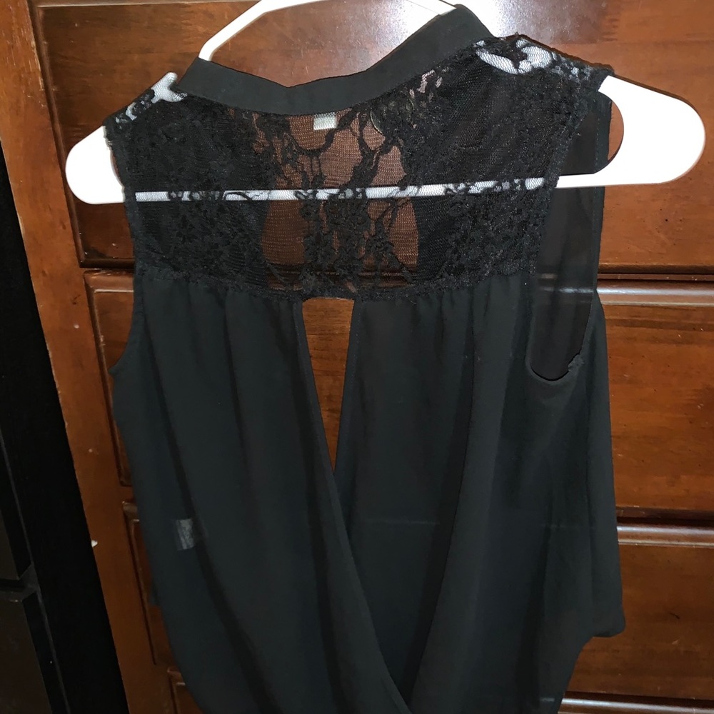 Black see through shirt